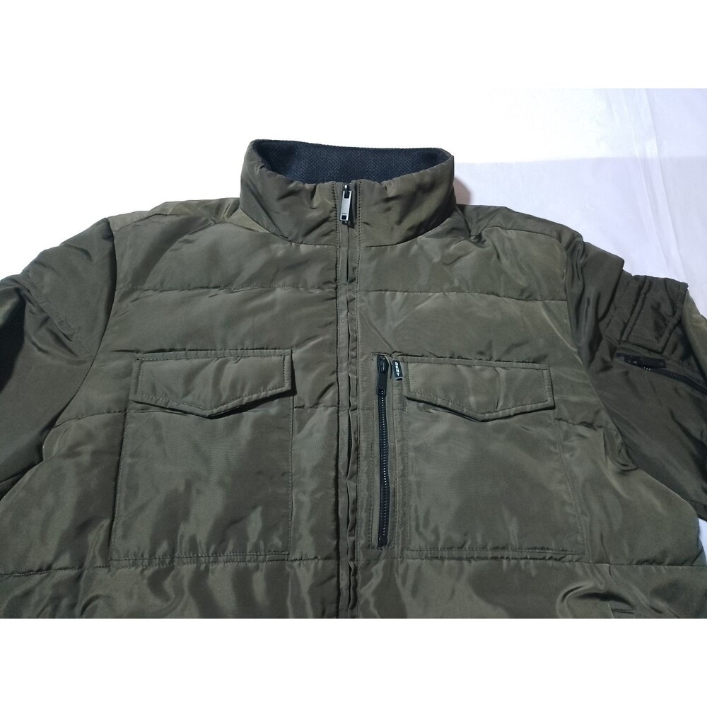 DKNY Olive Green Quilted Puffer Jacket - Picture 6 of 16